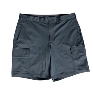 Lands End Shorts Mens 35 Regular Cargo Gray Hiking Outdoor Shorts‎